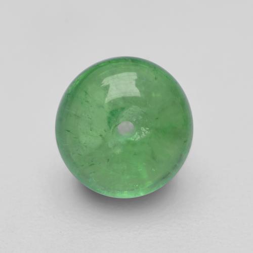 Warm Green Emerald Gem - 0.6ct Round Drilled Rondelle (ID: 535901)