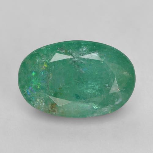 Cool Green Smaragd Edelstein - 1.1ct Oval facettiert (ID: 535929)