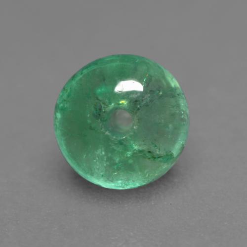 Bright Green Emerald Gem - 0.5ct Round Drilled Rondelle (ID: 535976)