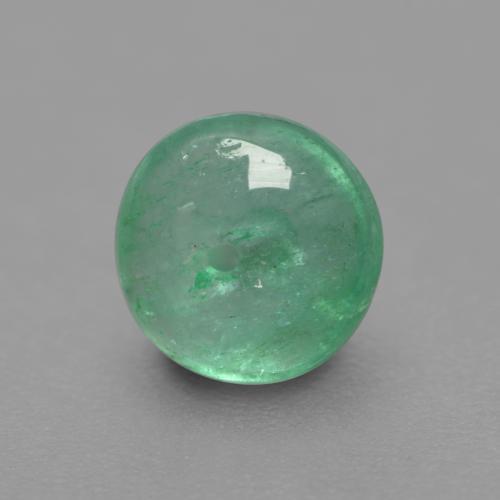 0.76 ct Green Emerald Stone, Natural Emerald in Round Drilled Rondelle Shape for Sale