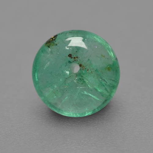 Light Green Emerald Gem - 0.7ct Round Drilled Rondelle (ID: 535986)