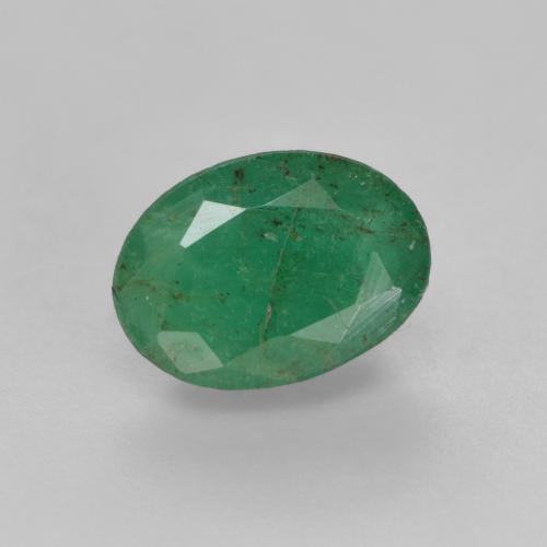 Medium light Green Изумруд Камень - 0.7ct Фасетный Овал (ID: 536027)