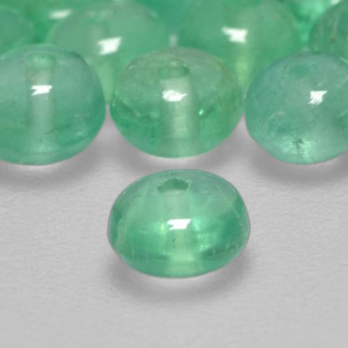 21 Piece Natural Emerald Green Round Cabochon 3mm Emerald Round cabochon Green color loose gemstone