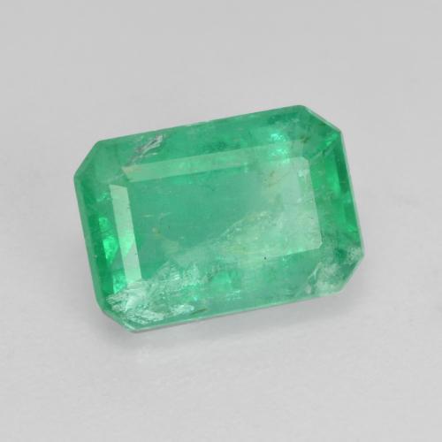 1.53 ct Green Emerald Stone, Natural Emerald in Octagon Facet Shape for Sale