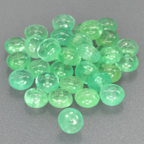 Light Green Emerald Gem - 0.4ct Round Drilled Rondelle (ID: 540979)