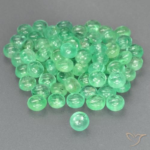 0.31ct Natural Pale Yellowish Green Emerald, Round, Transparent