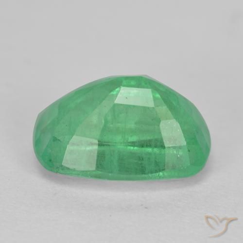 Emerald Gemstone in 9 x 7 mm (calibrated) Size for Sale, Emerald Stone in Light Green Color