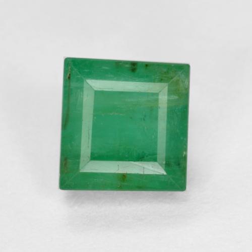 Vert moyen Émeraude gemme - 0.8ct Facette Carrée (ID: 572801)