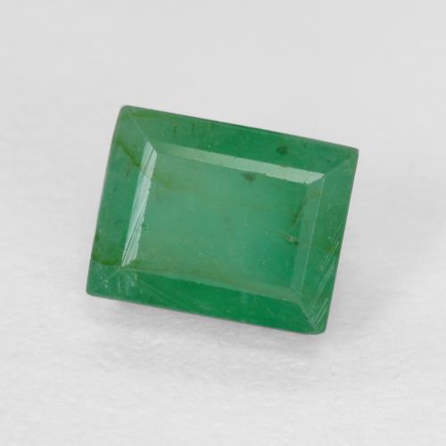 Warm Green Emerald Gem - 0.5ct Baguette Facet (ID: 572919)