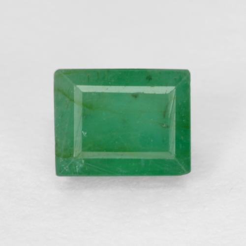 0.53 ct Green Emerald Stone, Natural Emerald in Baguette Facet Shape for Sale