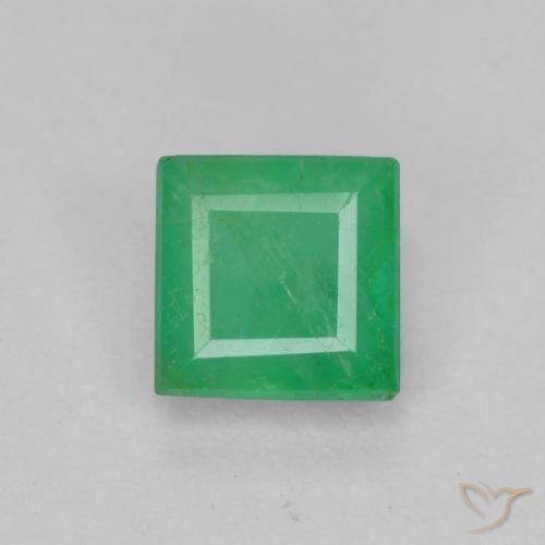 0.53 ct Square Cut Emerald, 4.7 x 4.7 mm From Colombia, Photo A