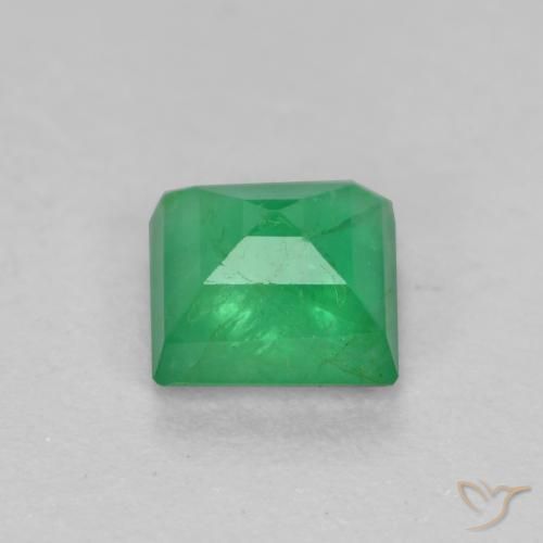 Emerald Gemstone in 4.7 x 4.7 mm Size for Sale, Emerald Stone in Warm Green Color
