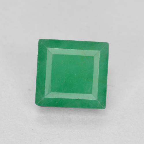 ウォームグリーン エメラルド 宝石 - 0.5ct 四角形ファセット (ID: 573294)