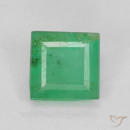 0.38 ct Square Cut Emerald, 4.2 x 4.2 mm From Colombia, Photo A