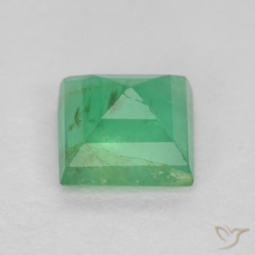 Emerald Gemstone in 4.2 x 4.2 mm Size for Sale, Emerald Stone in Yellowish Green Color