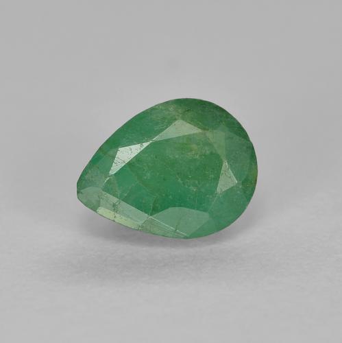 Medium Green Emerald Gem - 0.6ct Pear Facet (ID: 584945)
