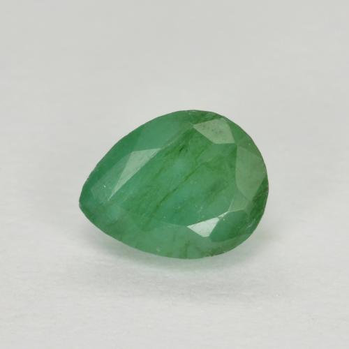 Verde medio Esmeralda Gema - 0.4ct Corte en forma de pera (ID: 585093)