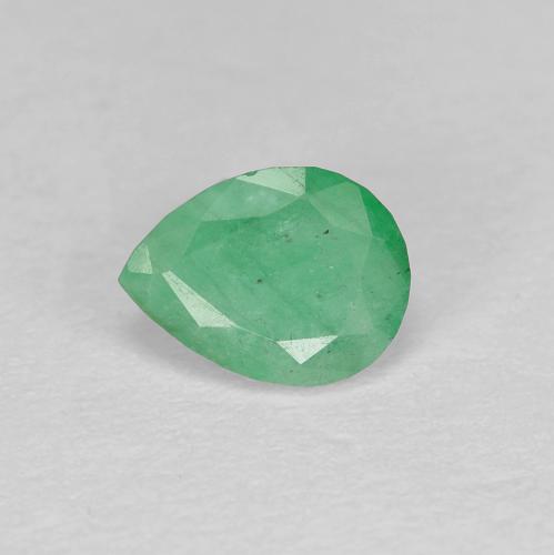 Bright Green Emerald Gem - 0.4ct Pear Facet (ID: 586431)