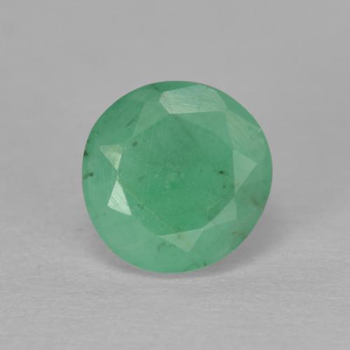 Pistachio Green Emerald Gem - 0.7ct Round Facet (ID: 586432)