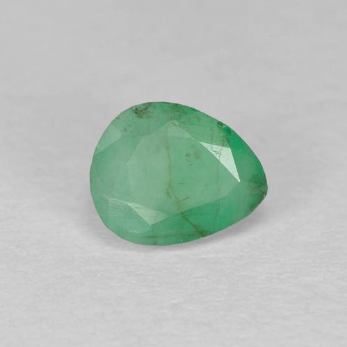 Pistachio Green Emerald Gem - 0.4ct Pear Facet (ID: 586435)