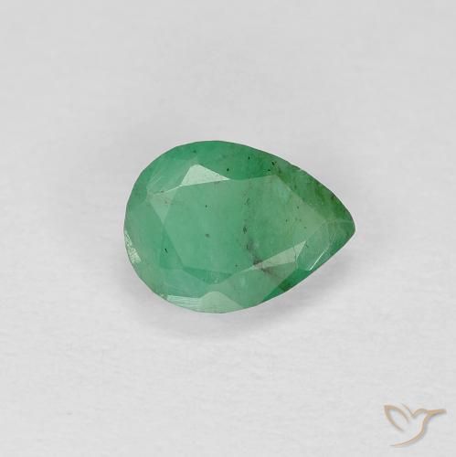 Smeraldo verde taglio pera da 0,46 ct dalla Colombia, dimensione 6 x 4,5mm, pietra preziosa naturale Lubrificate , purezza SI-I1, Smeraldo Sfaccettatura a pera da 1 pz, durezza Mohs di 7,5 - 8 adatto per gioielli da indossare ogni giorno, Pietra dell'amore riuscito, Photo A