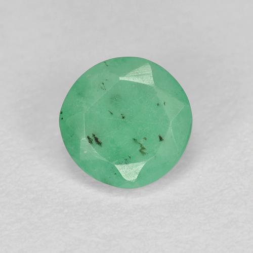 Pistachio Green Emerald Gem - 0.5ct Round Facet (ID: 586437)