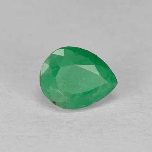 Medium light Green Emerald Gem - 0.4ct Pear Facet (ID: 586438)