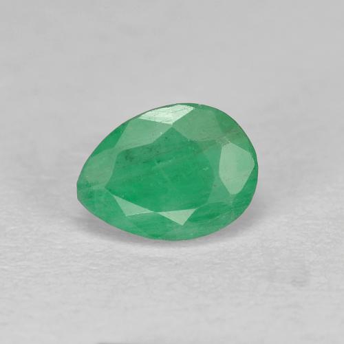 Light Green Emerald Gem - 0.5ct Pear Facet (ID: 586439)