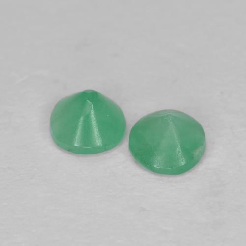Emerald Gemstones in 3.5 mm (calibrated) Size for Sale, Emerald Stones in Pistachio Green Color