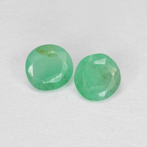 Light Green Emerald Gem - 0.2ct Round Facet (ID: 586499)