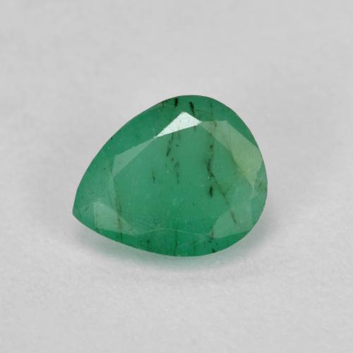 Medium light Green Emerald Gem - 0.4ct Pear Facet (ID: 586605)