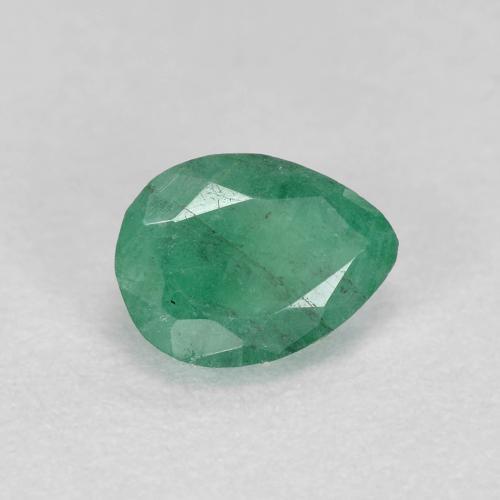 0.47 ct Green Emerald Gemstone, Emerald Gem in Pear Facet Shape for Sale.