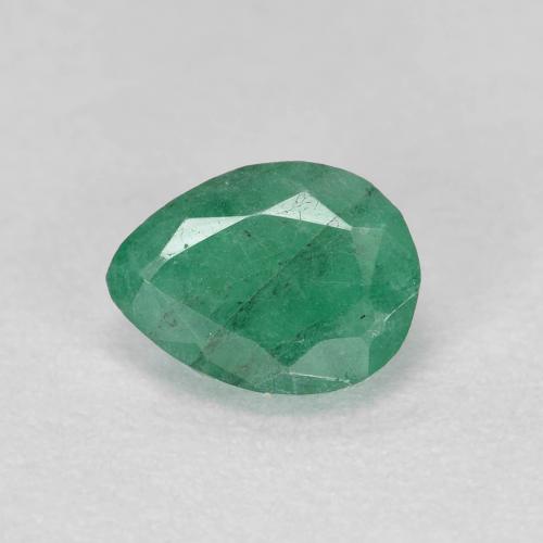 0.47 ct Green Emerald Stone, Natural Emerald in Pear Facet Shape for Sale