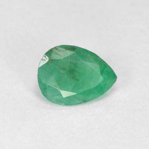 Medium light Green Smaragd Edelstein - 0.3ct Birnen Schliff (ID: 586615)