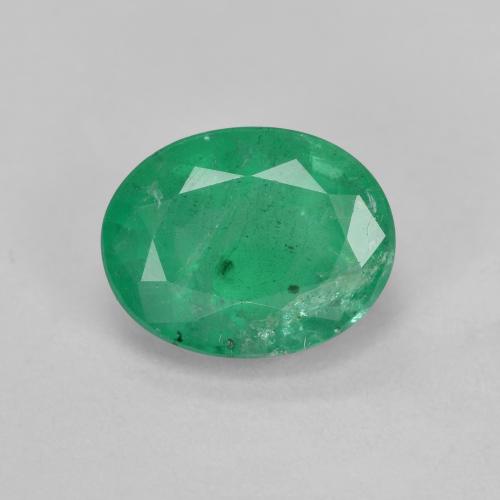 Jade Green Emerald Gem - 2.1ct Oval Facet (ID: 586625)