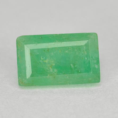 Vert jaunâtre Émeraude gemme - 0.5ct Baquette facette (ID: 601107)