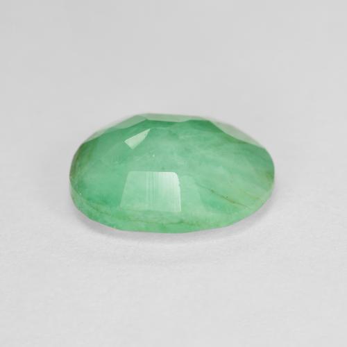 Emerald Gemstone in 10 x 8 mm (calibrated) Size for Sale, Emerald Stone in Light Shamrock Green Color