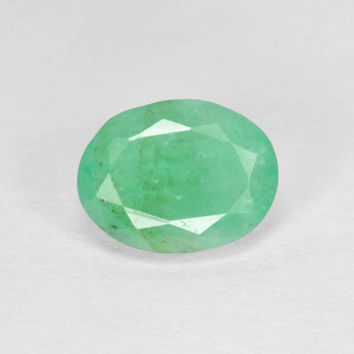 Vert pistache Émeraude gemme - 1.2ct Ovale facette (ID: 601873)