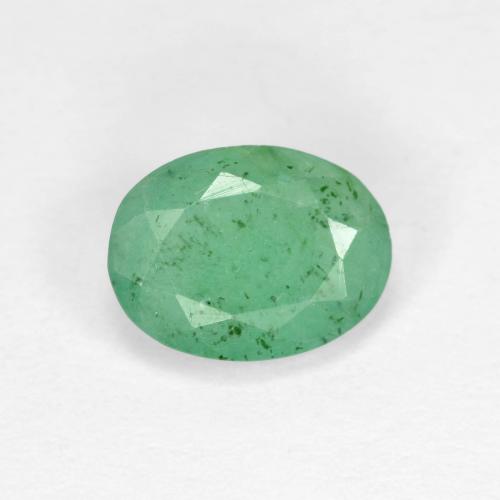Verde brillante Smeraldo Gem - 1.1ct Ovale sfaccettato (ID: 601874)