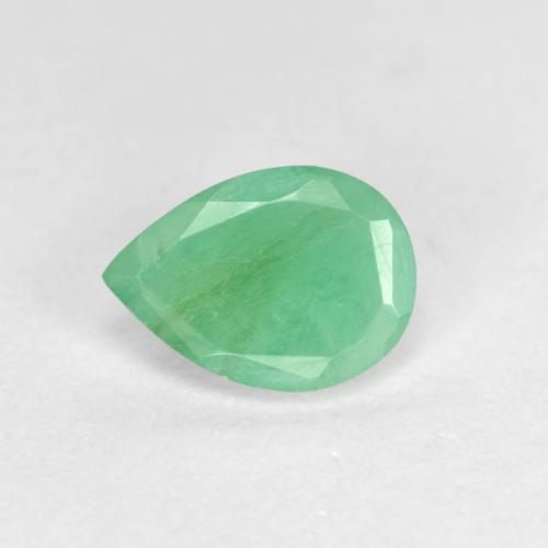 Pistachio Green Emerald Gem - 0.6ct Pear Facet (ID: 602239)
