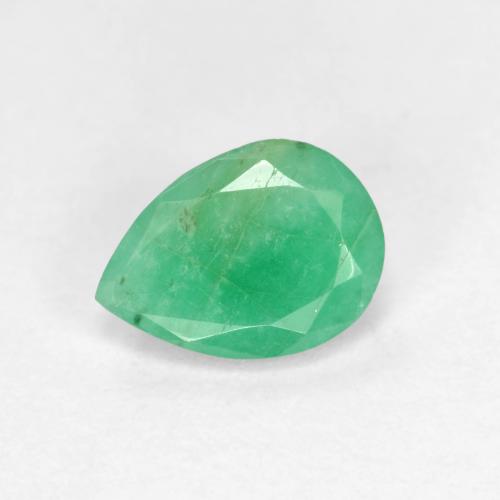 Pistachio Green Smaragd Edelstein - 0.9ct Birnen Schliff (ID: 602246)