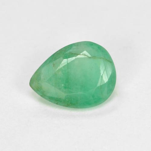 Verde brillante Smeraldo Gem - 0.9ct Sfaccettatura a pera (ID: 602247)