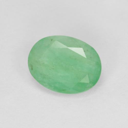 1.03 ct Green Emerald Stone, Natural Emerald in Oval Mixed Cut Shape for Sale