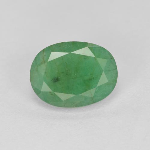 Verde claro Esmeralda Gema - 1.1ct Óvalo de corte combinado (ID: 603894)