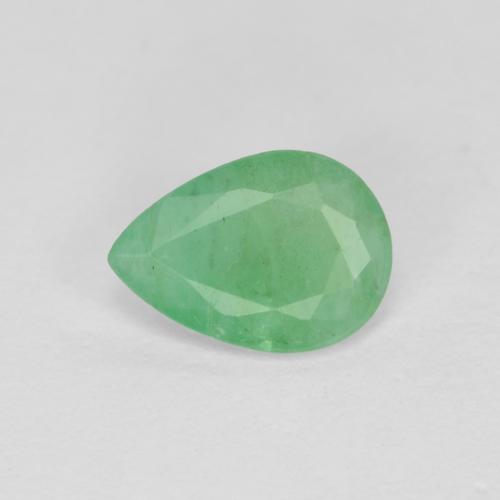 Light Green Emerald Gem - 0.5ct Pear Facet (ID: 603895)