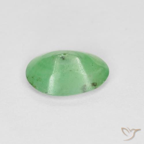 Emerald Gemstone in 7.2 x 5.4 mm Size for Sale, Emerald Stone in Light Green Color