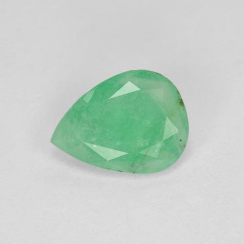 Bright Green Emerald Gem - 0.8ct Pear Facet (ID: 603901)