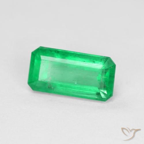 Émeraude Vert octagon step cut 10,5 x 5,4mm de Colombie, poids de 2,1 ct, pierre gemme naturelle huilé de pureté si-i1, 1 pièce d'émeraude, couleur : Vert moyen, dureté de Mohs de 7.5 à 8 convient aux bijoux de tous les jours, pierre de sagesse, Pierre de naissance de mai, Photo A