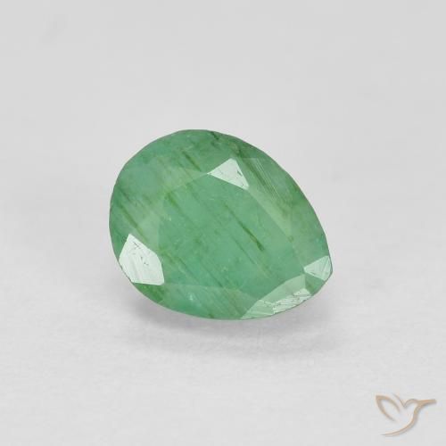 0.47ct Natural Fern Green Emerald, Pear Shape, SI