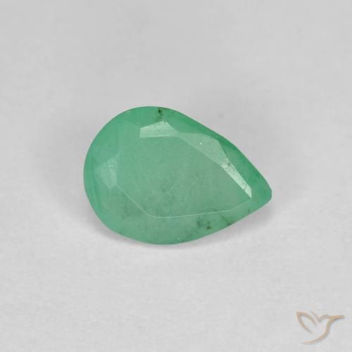 Smeraldo 6,9 x 5mm verde Sfaccettatura a pera dalla Colombia, peso di 0,57 ct, gemma naturale Lubrificate in purezza VS-SI, 1 pezzo Smeraldo - Colore: Menta verde, durezza Mohs di 7,5 - 8 adatto per gioielli da indossare ogni giorno, Martedì Gemma, Photo A